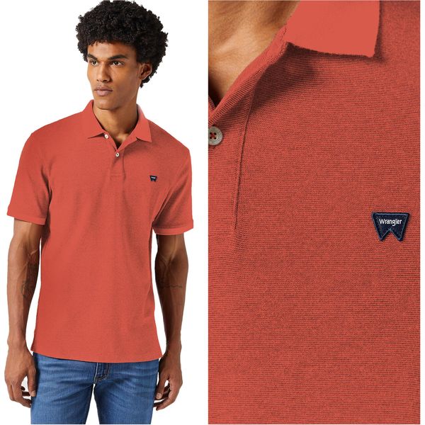 Wrangler Herren, Polo Refined Polo Shirt, M, Rot, Polo, Herren,-image