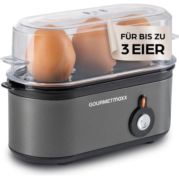 Cuociuova Di Design Gourmetmaxx Per 3 Uova Con Misurino E Foratore Per Uova - Compatto-image