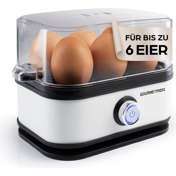 Cuociuova Di Design Gourmetmaxx Per 6 Uova Con Misurino E Foratore Per Uova - Compatto-image