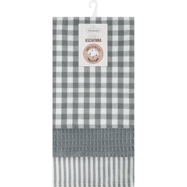 Panni Eurofirany, 50 X 70 Cm, Argento Set Di 3 Panni In Cotone-image