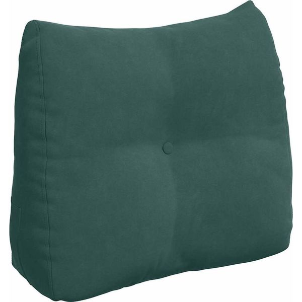 Vidaxl Cuscino Per Lo Schienale Verde Scuro 60 X 24 X 50 Cm In Velluto-image