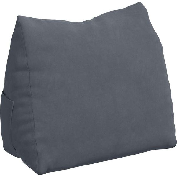 Vidaxl Cuscino Per Lo Schienale Grigio Scuro 60 X 20 X 50 Cm In Tessuto A Coste-image
