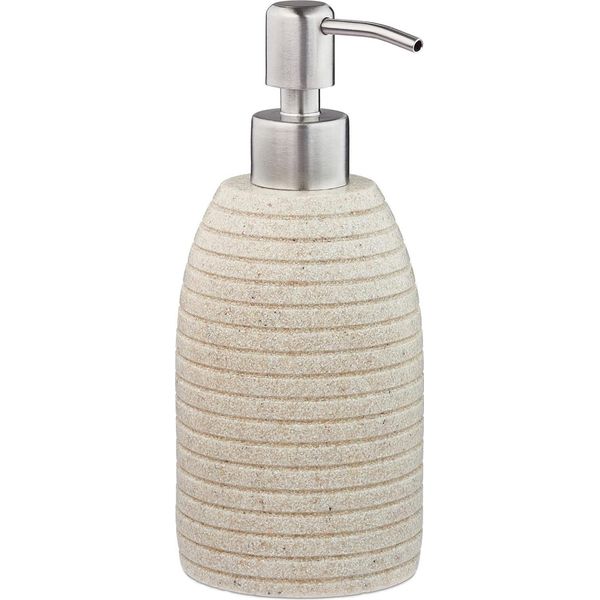 Relaxdays Distributore Di Sapone 10031053_778 Beige In Poliresina 300,0 Ml-image