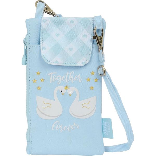 Glow Lab Swans Portafoglio Borsa Per Cellulare Blu-image