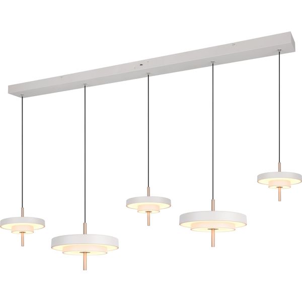 Lampada A Sospensione Led, Cct, Dimmerabile, Regolabile In Altezza, Grigio, L 140 Cm-image