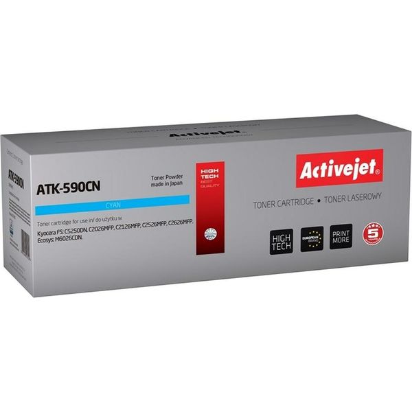 Activejet ATK-590CN Toner (Replacement For Kyocera TK-590C; Supreme; 5000 Pages; Cyan)-image