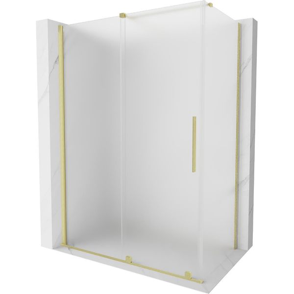 Mexen Velar Cabina Doccia Scorrevole 150 X 70 Cm, Smerigliato, Oro Spazzolato - 871-150-070-31-55-image