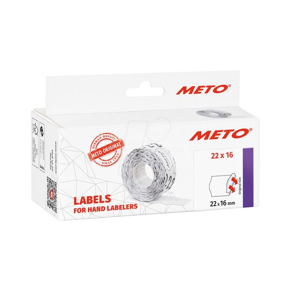 Meto 30011427 Etichette Prestampate Meto Per Etichettatrici Di Prezzo, 22 X 16 Mm-image