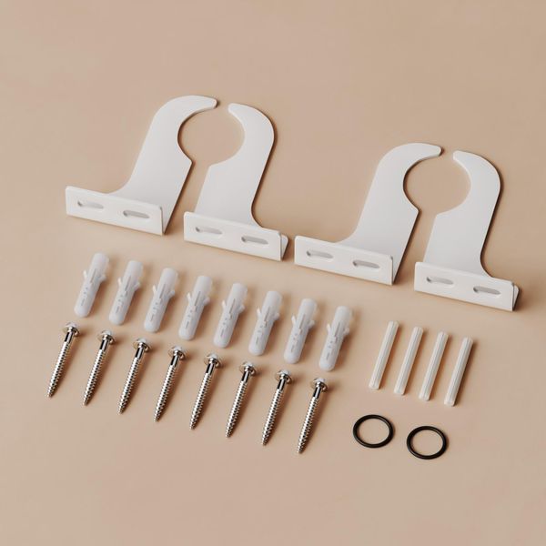 S'afielina Staffa Per Radiatore 48 × 88 Mm Materiale Di Montaggio Kit Di Montaggio Set Di Montaggio Staffa Di Sospensione Staffa Per Radiatori A Pannello/Piatti 3 Pezzi-image