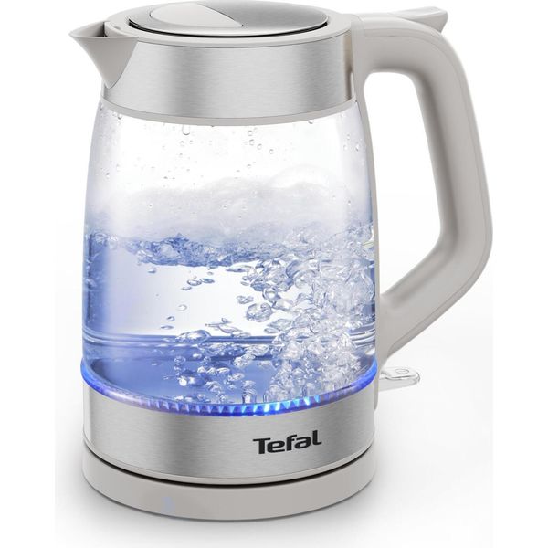 Tefal Bollitore In Vetro KI605B30 Bollitore Elettrico 1,7 L 2200 W Grigio, Argento, Trasparente-image