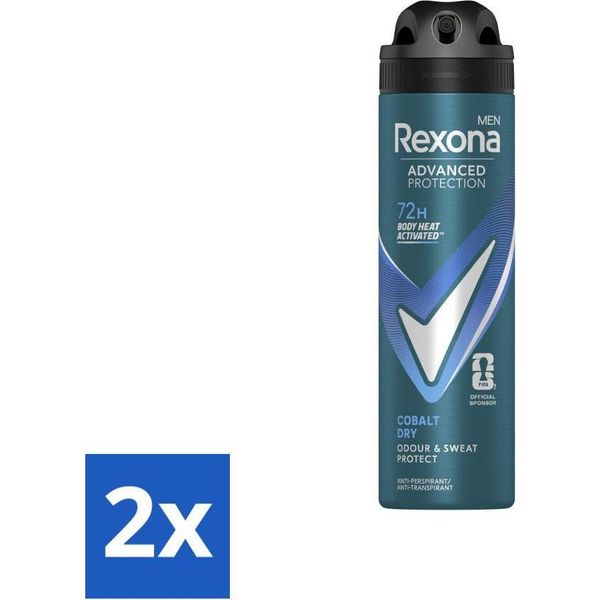 Rexona Uomo - Deodorante Spray - Cobalto Dry - Freschezza Sportiva - 150 Ml - Confezione Risparmio - 2 Pezzi-image