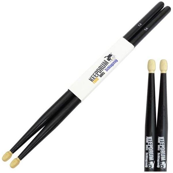 Keepdrum 5AB Bacchette In Hickory Nero 1 Coppia-image