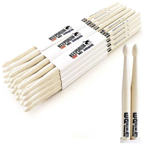 Bacchette Keepdrum 7A In Hickory 12 Paia-image