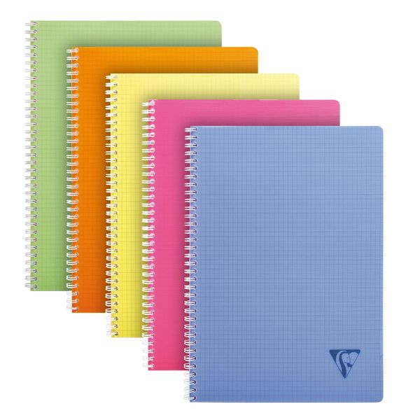 Clairefontaine Quaderno A Spirale Linicolor, Din A4, Colori Assortiti, 5 Pezzi-image