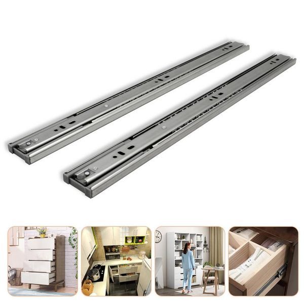 Yakimz Guide Per Cassetti Guide Per Cassetti 45 Mm Guida Stretta Ad Estrazione Totale 250 Mm 6 Pezzi-image