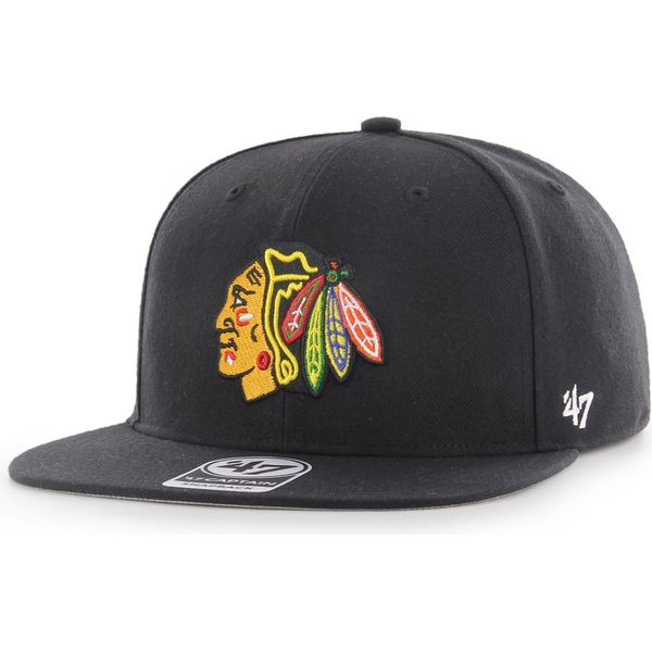 47 Brand Snapback Cap - Captain Chicago Blackhawks, Farbe: Schwarz, Osfa-image