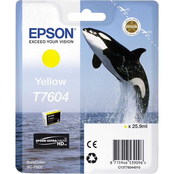 Epson T7604 - Gelb - Original - Blisterverpackung - Tintenpatrone (C13T76044010)-image