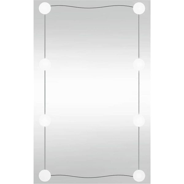 Vidaxl Specchio Da Parete Con Luci Led 40X60 Cm Vetro Rettangolare-image