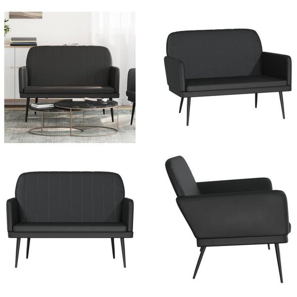 Vidaxl Panca Nera 107X80X81 Cm In Pelle Finta - Panca - Panche - Panca - Panca Per Ingresso-image