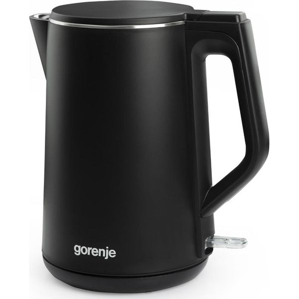 Gorenje | Bollitore | K15DWBK | Elettrico | 2200 W | 1,5 L | Acciaio Inox | Base Girevole A 360° | Nero-image