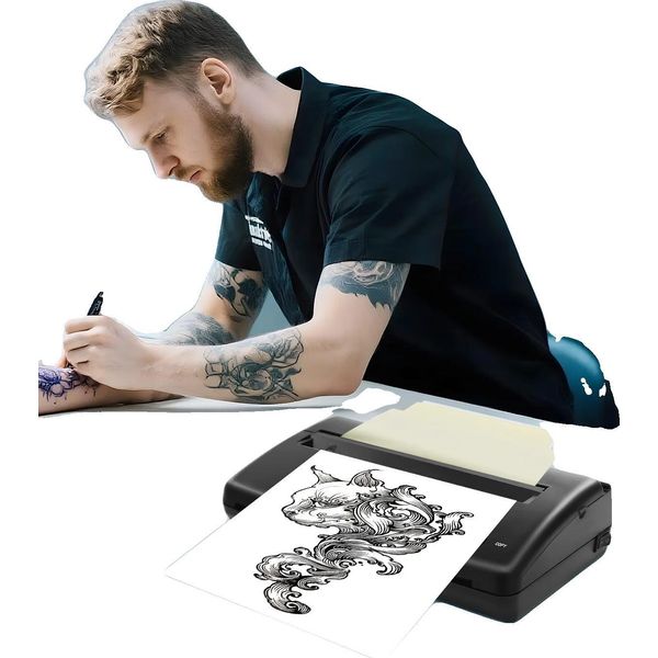 Macchina Per Il Trasferimento Dei Tatuaggi, Scansione Ad Alta Precisione, Design Facile Da Usare, Nero-image