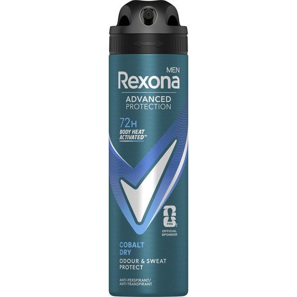 Rexona Uomo - Deodorante Spray - Cobalto Dry - Freschezza Sportiva - 150 Ml - 1 Pezzo-image