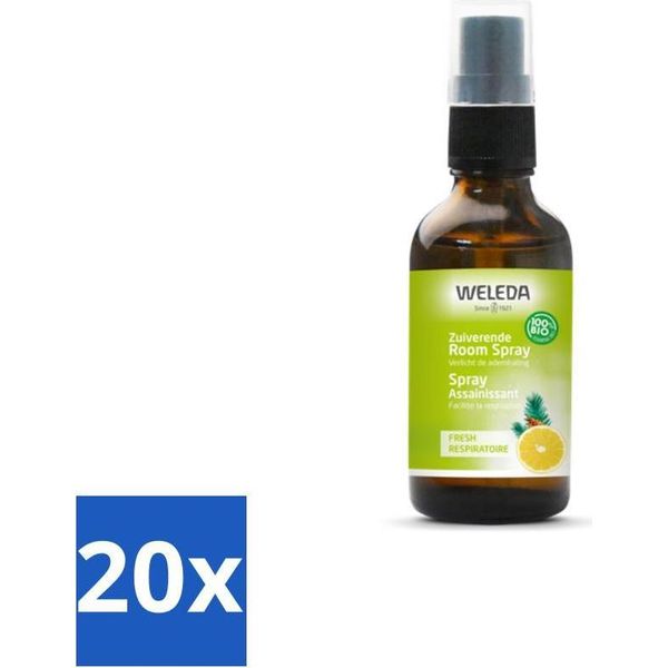 Weleda - Spray Detergente Per Ambienti - Fresco - 50 Ml - Confezione Risparmio - 20 Pezzi-image