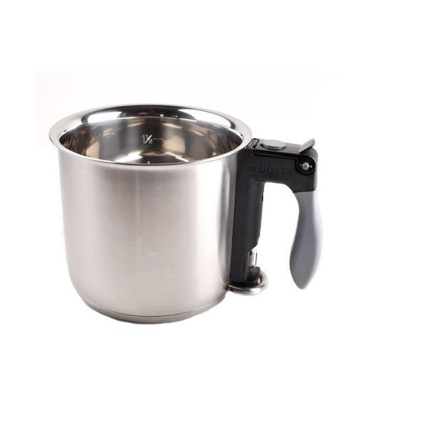 De Buyer 3437.16N, 1,5 L, Acciaio Inox, Acciaio Inox, Nero, Grigio, Ceramica, Gas, Induzione, Piastra Sigillata, 16 Cm-image