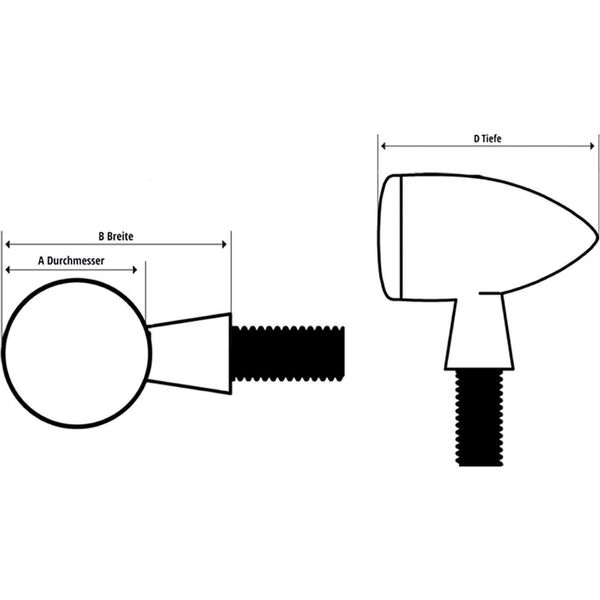 Kellermann Luce Posteriore/Freno A Led Bullet Atto Dark, Per Montaggio Orizzontale-image