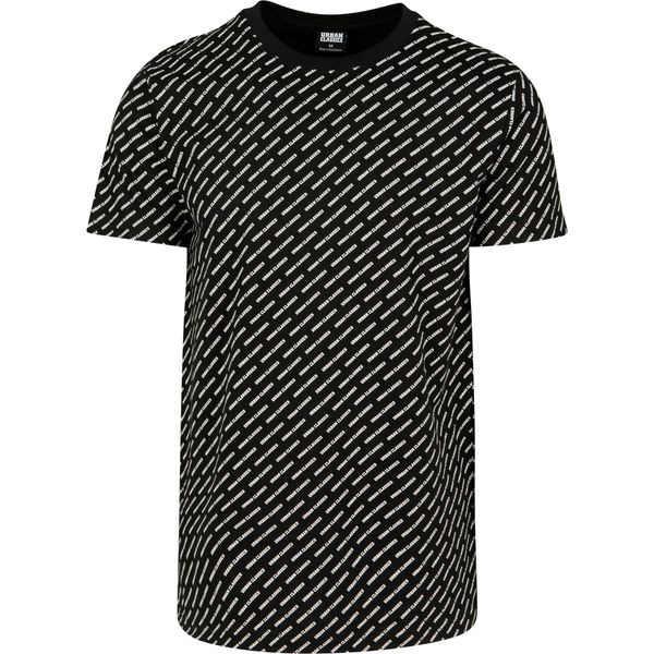 T-Shirt Da Uomo Urban Classics Allover Logo Tee Nero - Xl-image