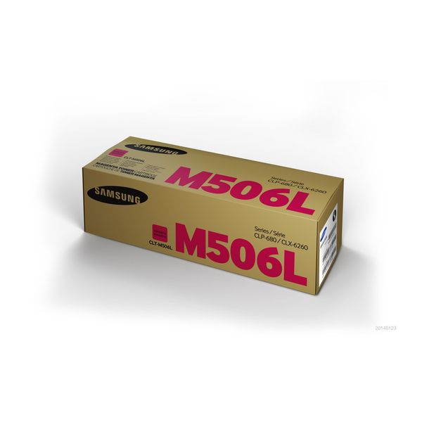 Hp - Samsung CLT-M506L High Yield Magenta Toner Cartridge (3,500 Pages)-image