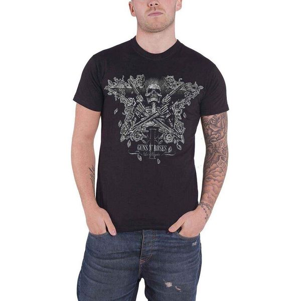 Guns N Roses - Maglietta "Skeleton Guns"" Per Uomo/Donna Unisex RO1145 (Xxl) (Nero)"-image