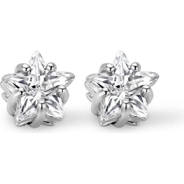 New Bling 9NB-0007 Orecchini In Argento - Stella Di Zirconi 6 Mm - Colore Argento-image