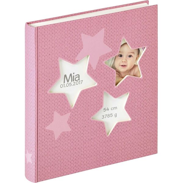 Walther Estrella Rosa 28X30,5 50 Pagine Bianche Album Per Bambini UK133R-image