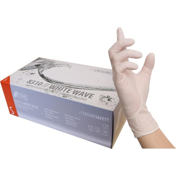 Nitras® 8310 Nitras® Unisex Einmalhandschuhe White Wave Weiß GrößE M 100 St.-image