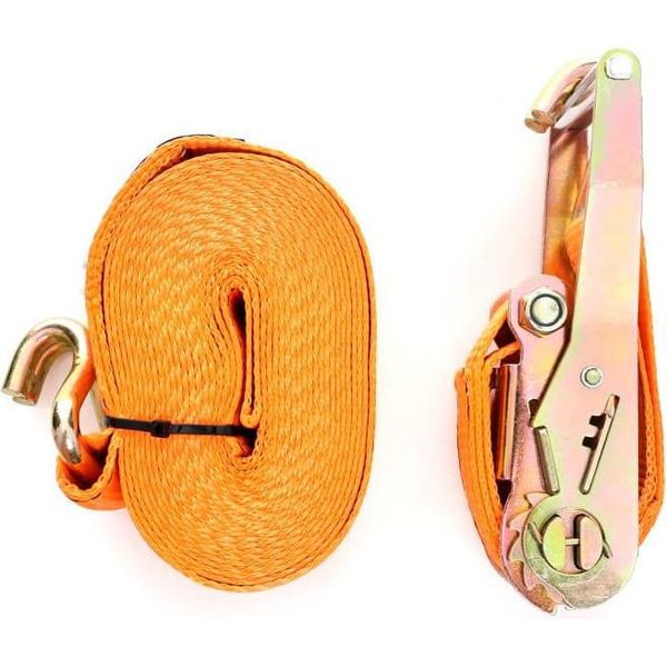 Kraft&Dele KD1332 Cinghia Di Serraggio Con Cricchetto E Ganci 8M/35Mm/2T A Due Punti-image