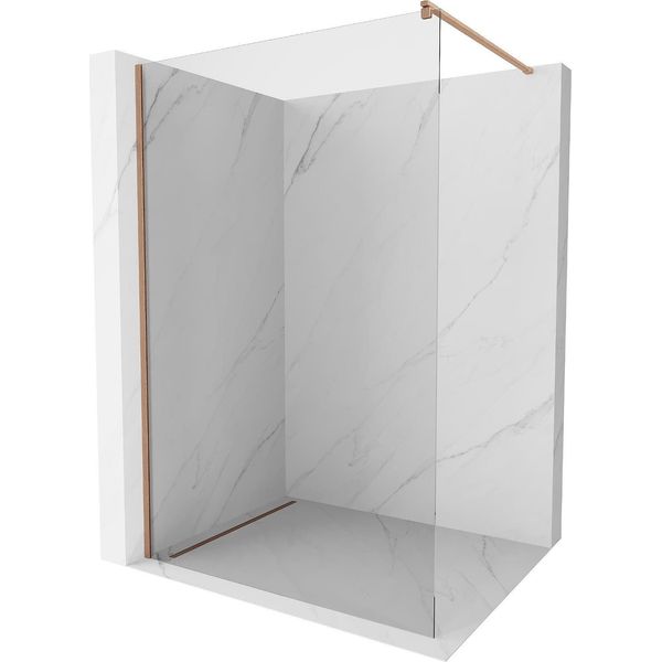 Mexen Kioto Parete Doccia Walk-In 60 X 200 Cm, Trasparente 8 Mm, Rame Spazzolato - 800-060-101-65-00-image