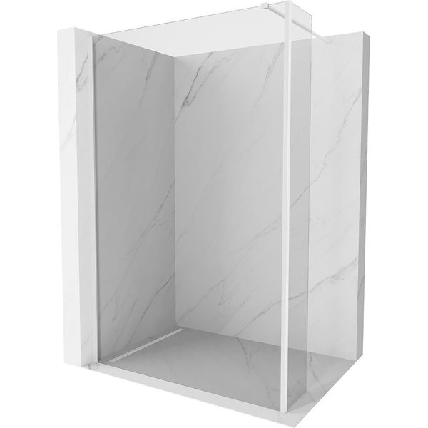 Mexen Kioto Parete Doccia Walk-In 130 X 40 Cm, Trasparente, Bianca - 800-130-212-20-00-040-image