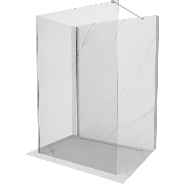 Mexen Kioto Parete Doccia Walk-In 130 X 105 Cm, Trasparente, Cromo - 800-130-212-01-00-105-image