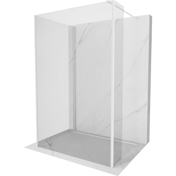 Mexen Kioto Parete Doccia Walk-In 120 X 75 X 30 Cm, Trasparente, Bianca - 800-120-075-221-20-00-030-image