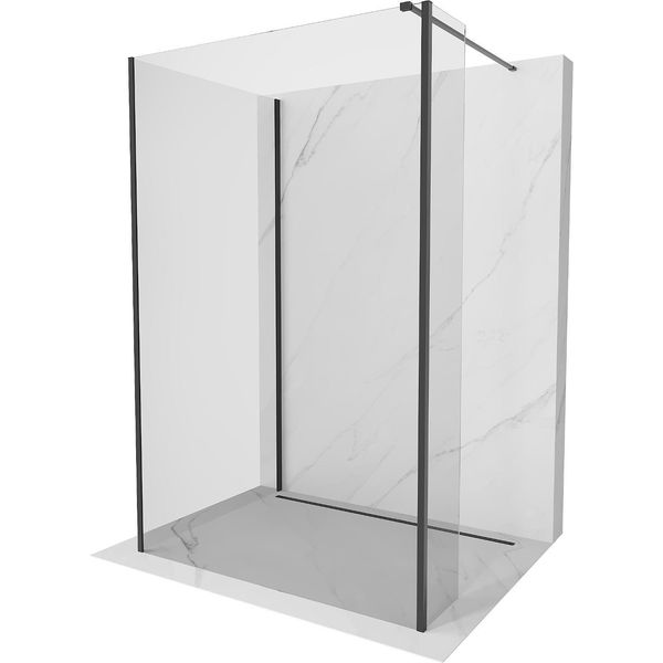 Mexen Kioto Parete Doccia Walk-In 105 X 100 X 40 Cm, Trasparente, Nero - 800-105-100-221-70-00-040-image