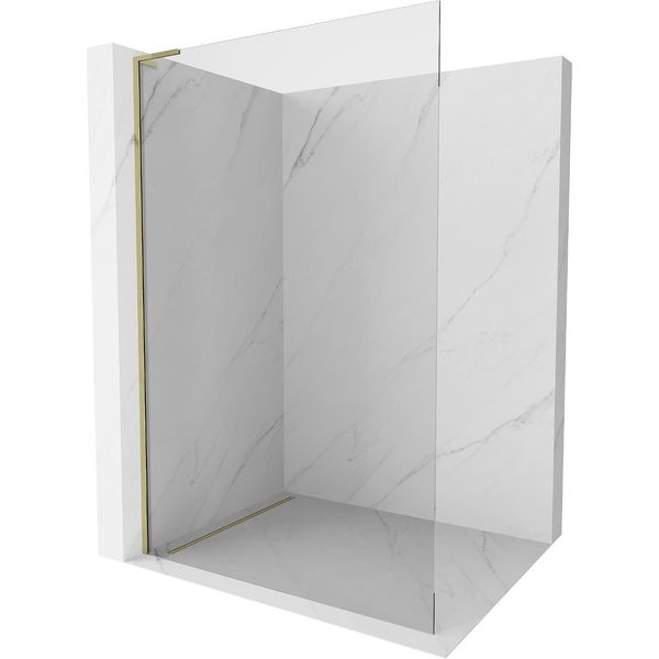 Mexen Kioto L Parete Doccia Walk-In 120 X 200 Cm, Trasparente, Dorato - 800-120-103-50-00-image