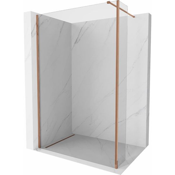 Mexen Kioto Parete Doccia Walk-In 150 X 30 Cm, Trasparente, Oro Rosa - 800-150-212-60-00-030-image