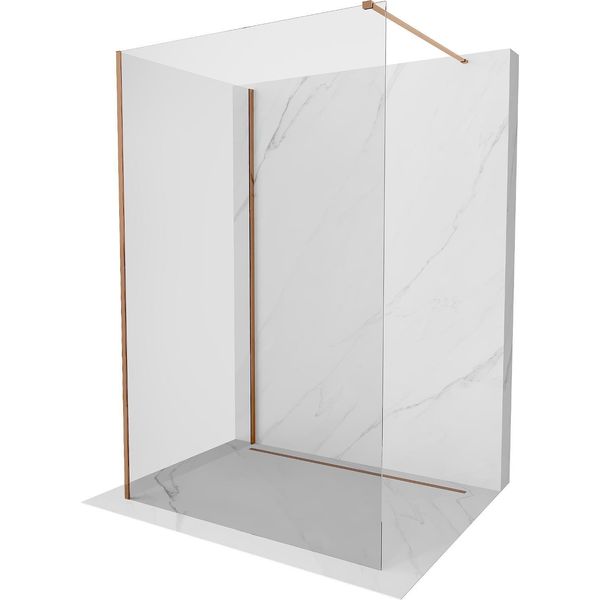 Mexen Kioto Parete Doccia Walk-In 120 X 90 Cm, Trasparente, Oro Rosa - 800-120-212-60-00-090-image