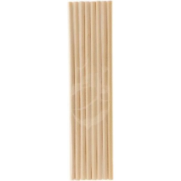 Bastoncini Di Legno Rotondi 30X0,9 Cm 8 Pezzi Titanum-image