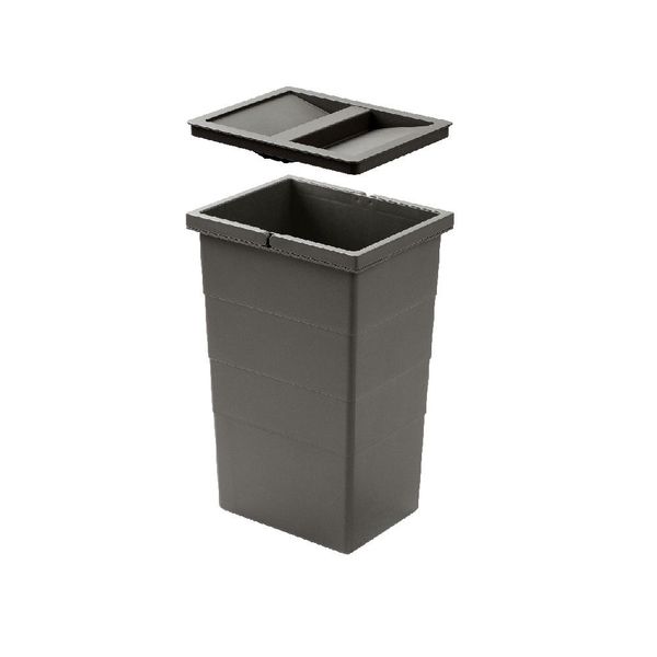 Cestino Interno Hailo 1138999 Grigio Scuro Con Coperchio 207 X 242 X 350 Mm-image