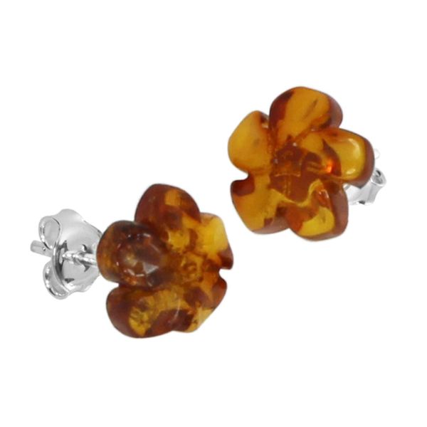 Paar Ohrstecker OSTSEE-SCHMUCK "Ostsee-Schmuck Ohrstecker BlüTe Ohrstecker BlüTe", Weiß, Ohrringe, Damen, 10 X 10Mm, Silber 925 (Sterlingsilber)-image