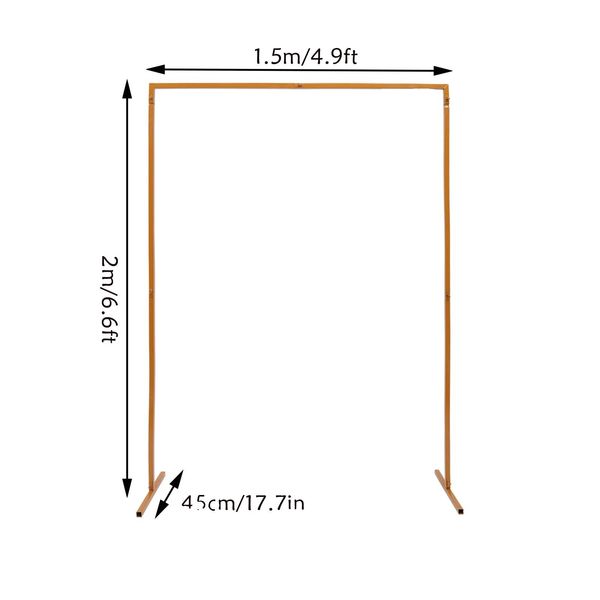 Supporto Per Arco Nuziale, Design Robusto In Metallo, Facile Da Montare, Elegante Superficie Gialla, Giallo, Mm-image