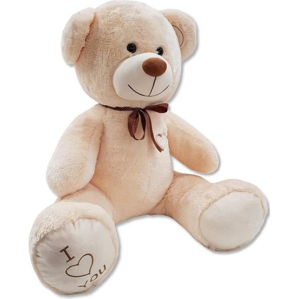 Orsacchiotto Xxl 160 Cm - Peluche Grande - Peluche Con Fiocco - Beige Chiaro-image