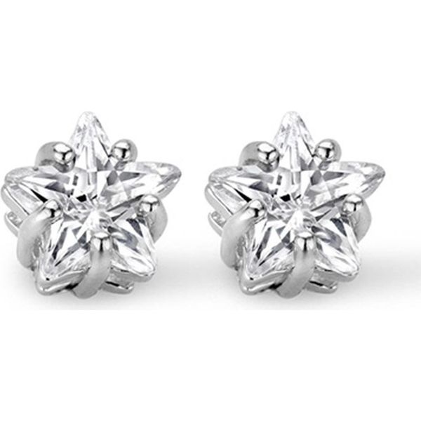 New Bling 9NB-0449 Stella D'argento Con Zirconi - Argento - Zirconi - 4 Mm - Stella - Color Argento-image